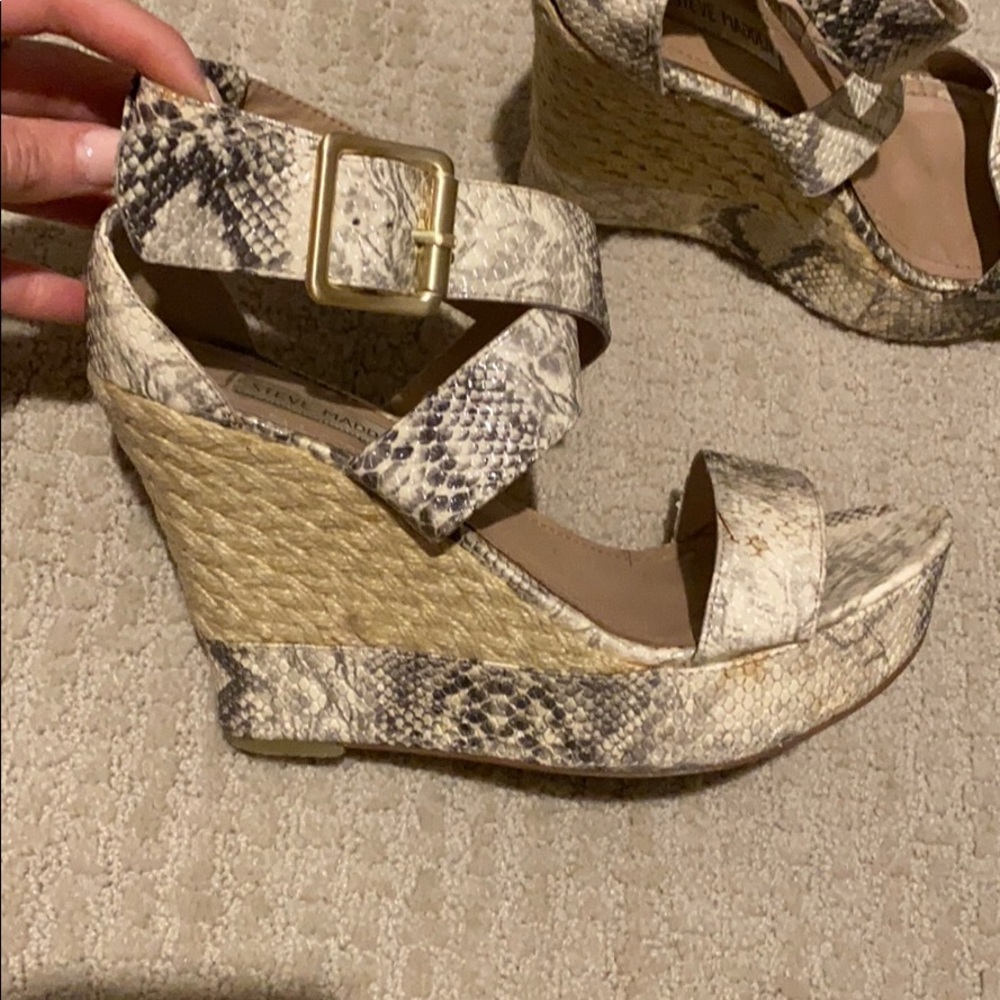 Steve Madden faux snakeskin wedge